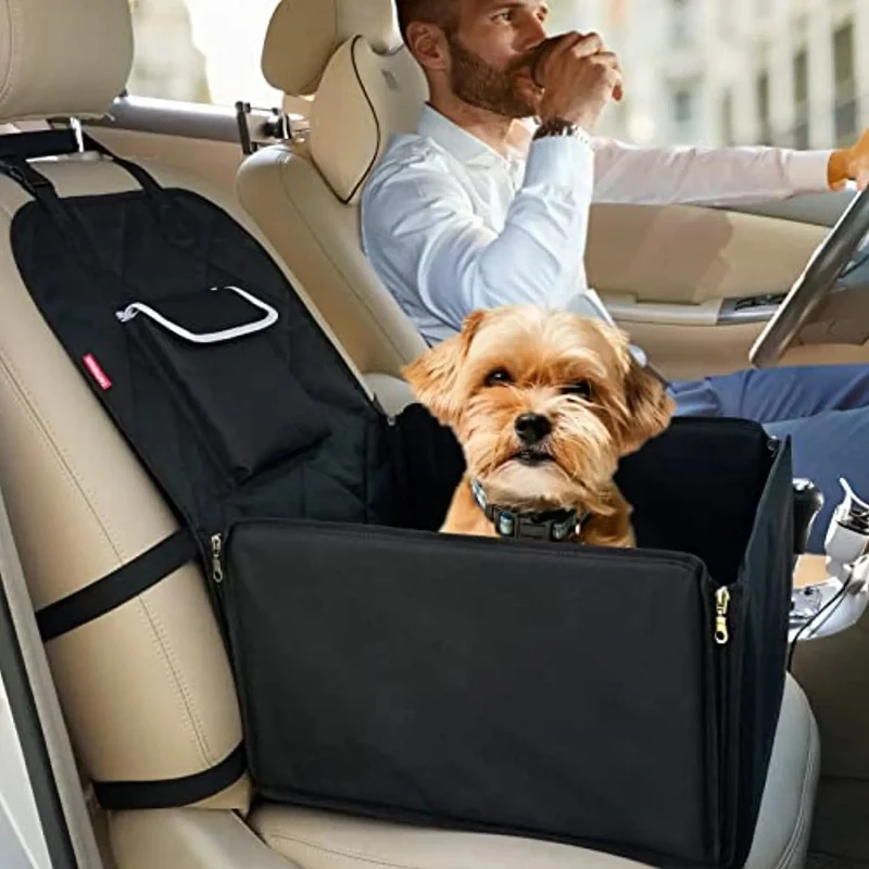 Tranportadora de cães Premium, Impermeável, para banco de automóvel, com cinto de segurança e lavável