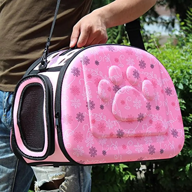 Transportadora para Cães ou Gatos, respirável, dobrável e confortável, tamanho médio