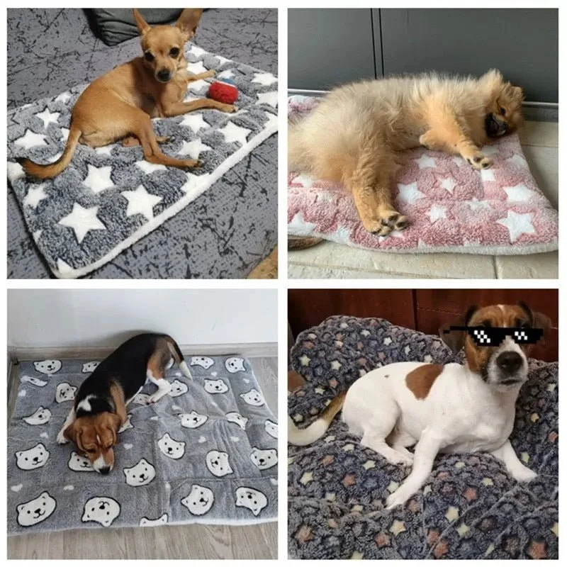🐶🐱 Almofada / Base de Cama / Manta em FLANELA MACIA e QUENTINHA para Cães ou Gatos ✅