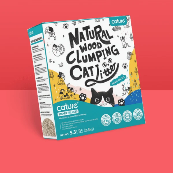 Cature Cat Litter - Natural Wood Clumping - Para WC / Liteira de Gatos