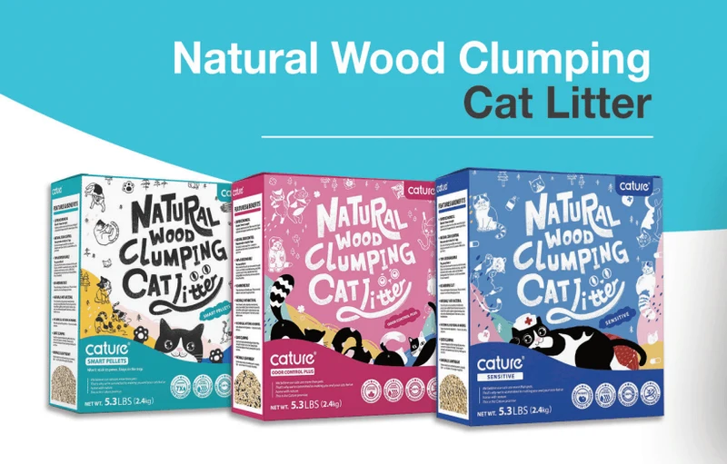 Cature Cat Litter - Natural Wood Clumping - Para WC / Liteira de Gatos