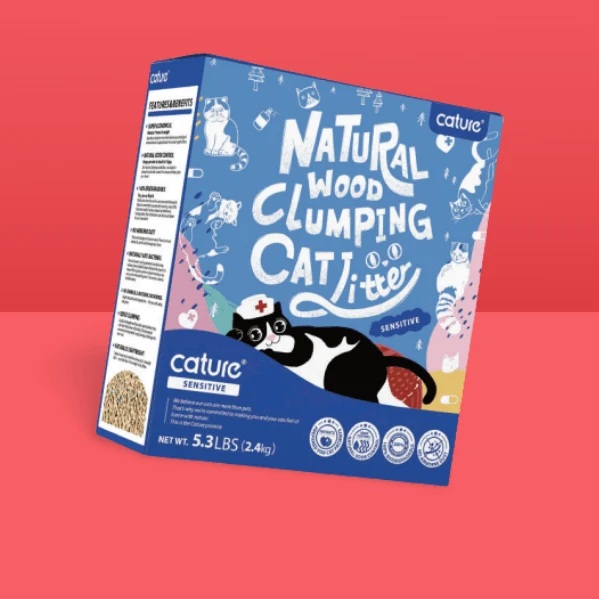 Cature Cat Litter - Natural Wood Clumping - Para WC / Liteira de Gatos