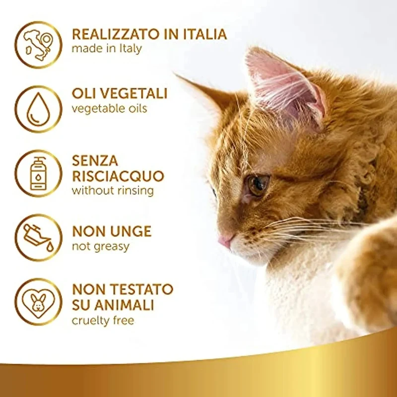 Desembaraçante e desodorizante, a seco, para gatos, 250 ml