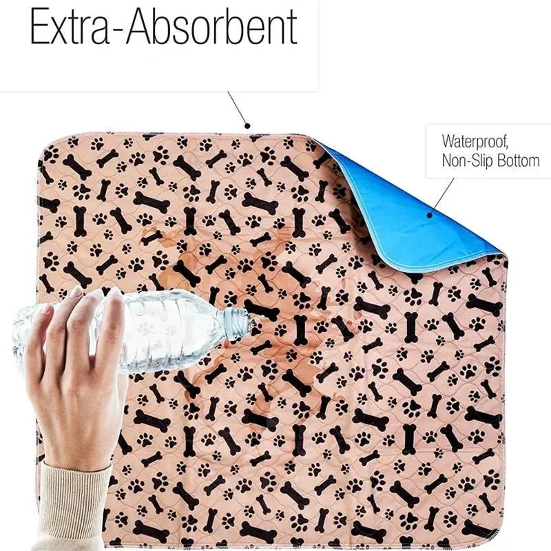 Tapete de Proteção - Base 100% Impermeável - Reutilizável - Absorvente - Lavável na Máquina