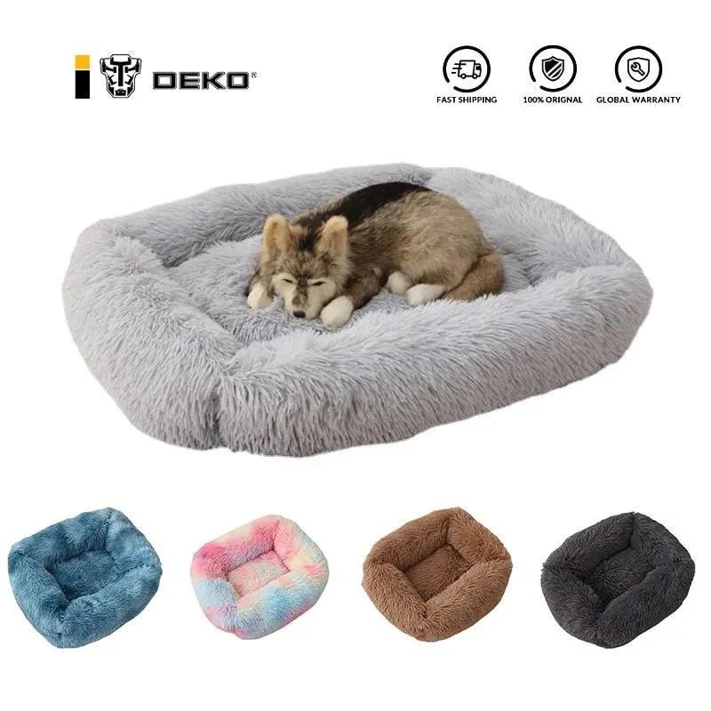 Cama Retangular Super-Fôfa e Macia para Cães de Raças Pequenas e Médias