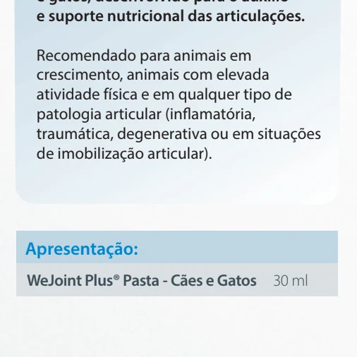 WeJoint Plus Pasta 50g (30 ml) - Suplemento para Articulações de Cães e Gatos | Wepharm