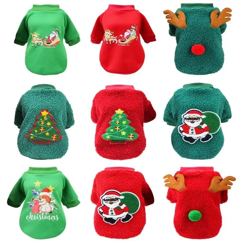 Camisolas de Natal para Cães Pequenos e Médios ou Gatos