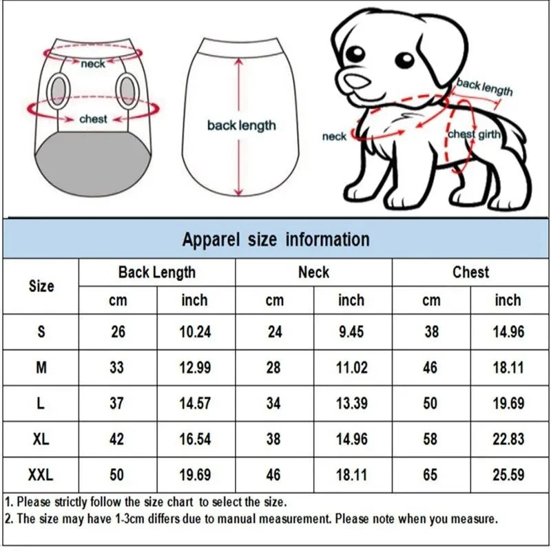 Colete Impermeável e Quente para Cães de Raças Pequenas e Médias (Outono / Inverno)