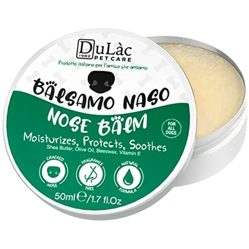 Bálsamo para o Nariz dos Cães - Natural e Sem Fragrância com Manteiga De Karité, Vitamina E e Cêra De Abelhas - Creme Nasal Reparador e Hidratante