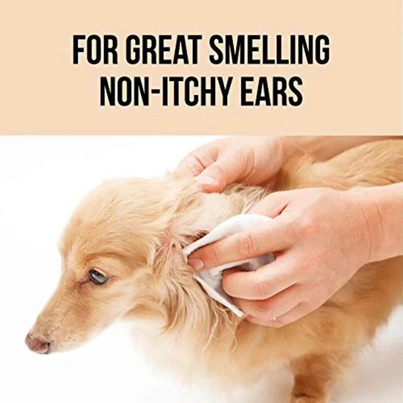 Toalhetes para Cães – Solução para Limpeza da Sujidade e Impurezas dos Ouvidos de Cães - Gotas e Toalhetes (100 Unidades)