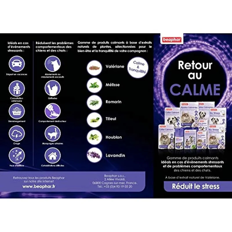 Beaphar Spray Calmante de Ambiente para Cães e Gatos 125 ml, 125 gramas