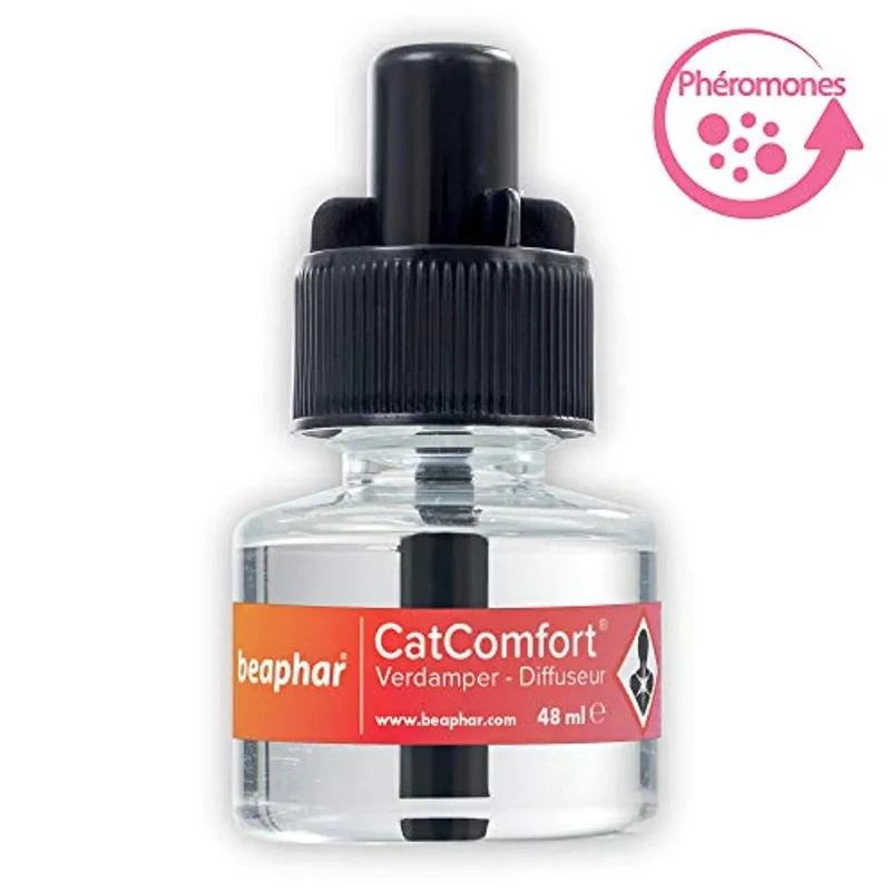 Beaphar – Catcomfort – Difusor eléctrico de feromonas para Gatos – Reduz o stress sem dependência nem sonolência – 1 Difusor e 1 Recarga de 48 ml