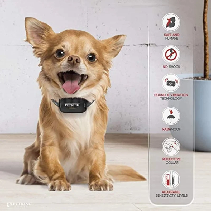 Coleira Premium Anti-latidos para Cães Pequenos e Grandes (Coleira de treino anti-latido: funciona por vibração)