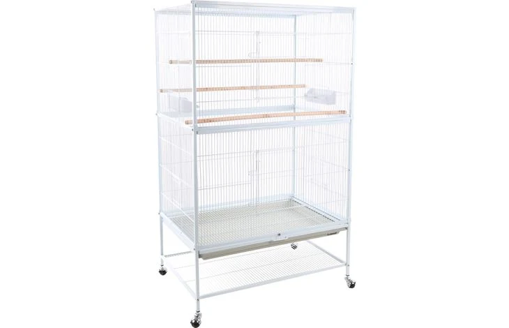 Sumba White Voliere – Außenvoliere für 8 Personen, Innenvoliere – Aluminiumvoliere – 79 x 52 x 134 cm – Flamingo-Voliere