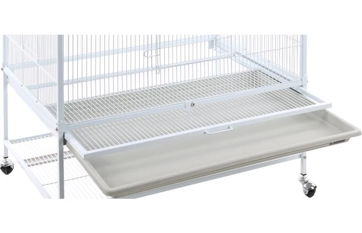Sumba White Voliere – Außenvoliere für 8 Personen, Innenvoliere – Aluminiumvoliere – 79 x 52 x 134 cm – Flamingo-Voliere