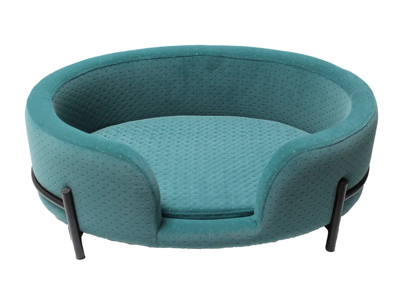 Gemütliches Sofa – JACK VELVET GREEN – Hundekorb 61 x 42 cm