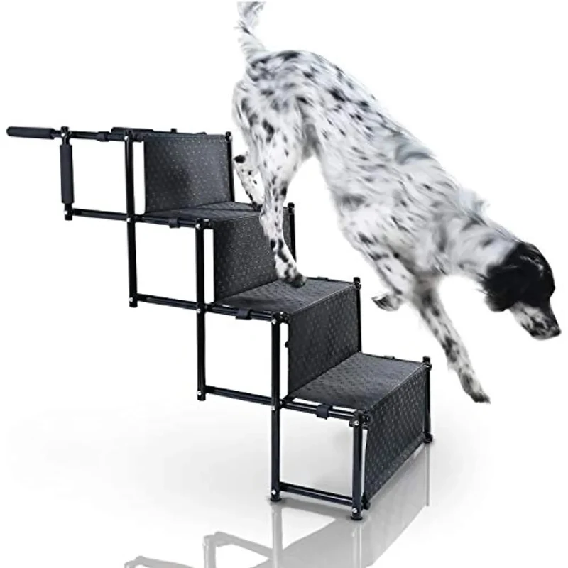 Escada de 4 degraus Dobrável e Transportável para Cães (Ajuda a Entrar e Saír do Automóvel)
