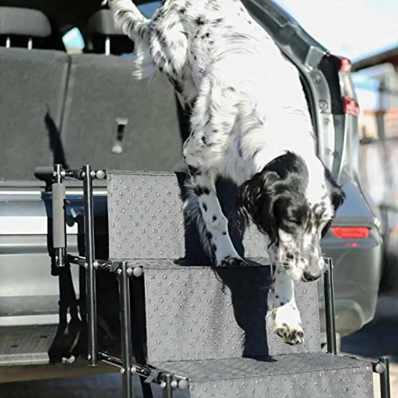 Escada de 4 degraus Dobrável e Transportável para Cães (Ajuda a Entrar e Saír do Automóvel)