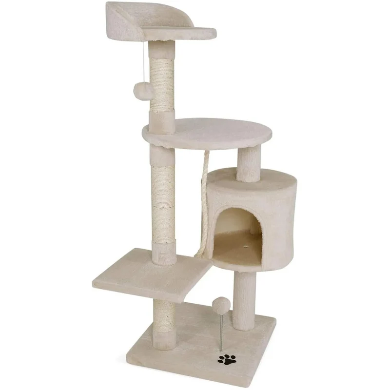 Arranhador "árvore" com altura de 112 cm disponível em várias côres