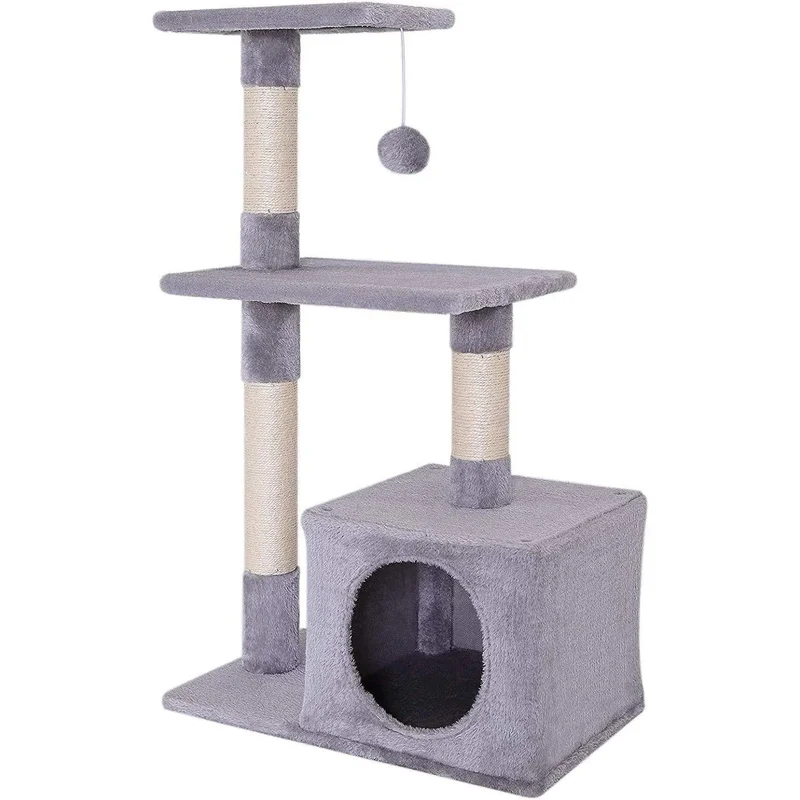 Arranhador "árvore" com altura de 112 cm disponível em várias côres