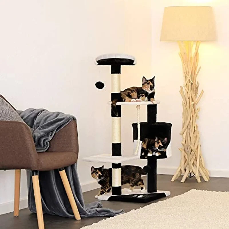 Arranhador "árvore" com altura de 112 cm disponível em várias côres
