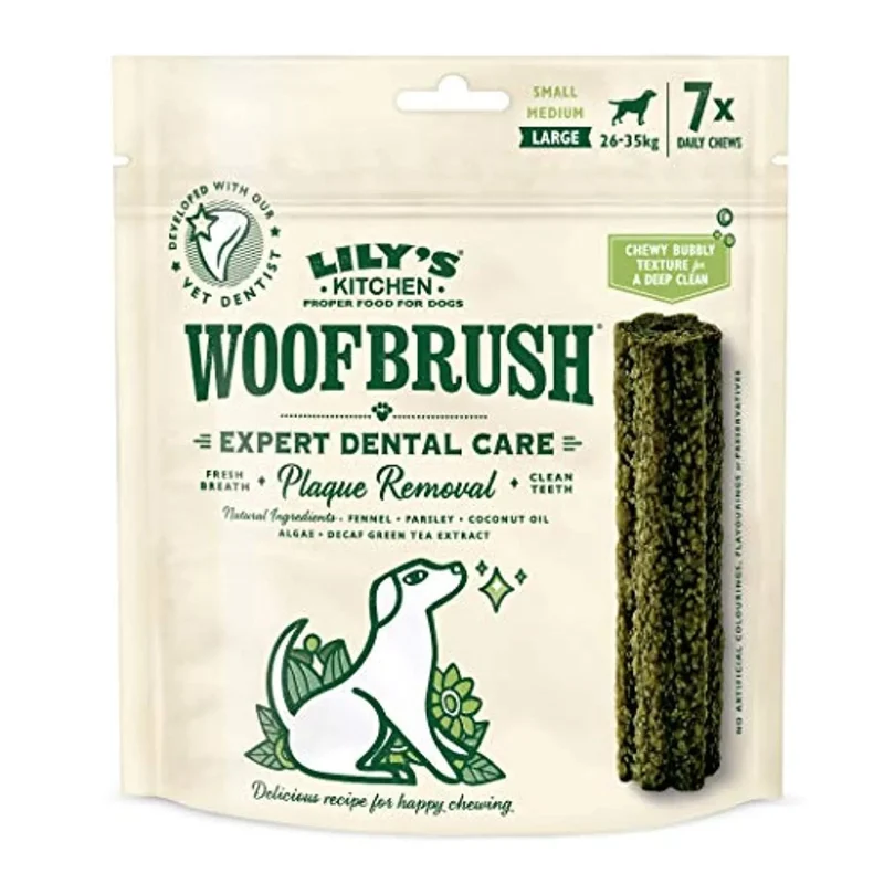 Lily's Kitchen Pacote de 7 Palitos Woofbrush Grandes de Cuidado Dental para Cão (7X 47g)