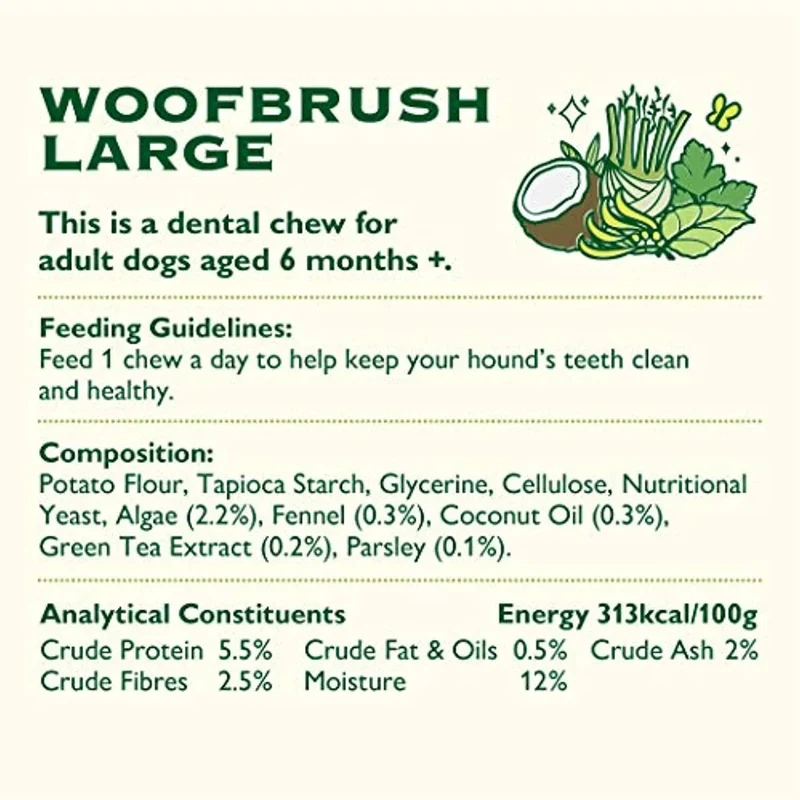 Lily's Kitchen Pacote de 7 Palitos Woofbrush Grandes de Cuidado Dental para Cão (7X 47g)