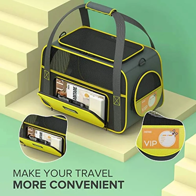 Transportadora / Mala / Saco de Transporte para Gatos ou Cães (Colchão - Respirável - Aprovada para Cabine de Aviões)