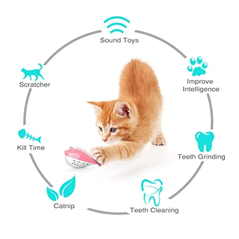 Escova de Dentes / Brinquedo para Gatos - Dentes limpos - Resistente à mastigação