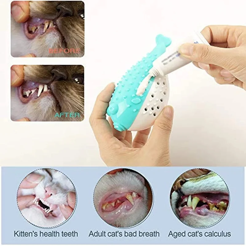 Escova de Dentes / Brinquedo para Gatos - Dentes limpos - Resistente à mastigação