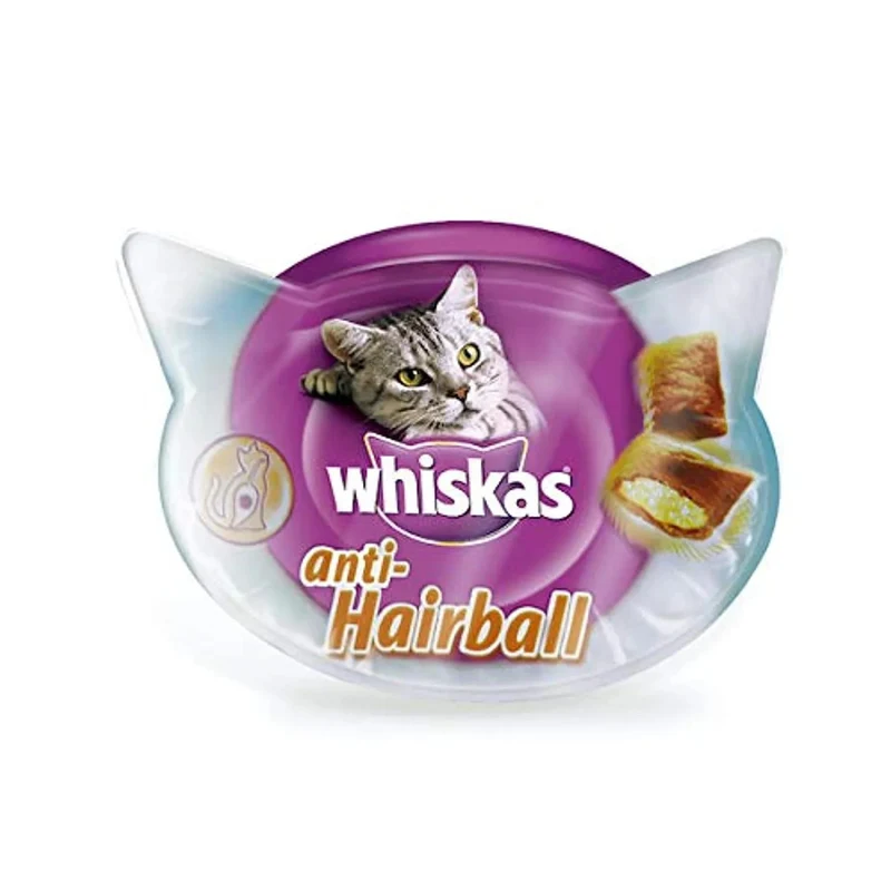 Whiskas Anti-Hairball para evitar as Bolas de Pêlo nos Gatos (Pack de 8 x 60g)