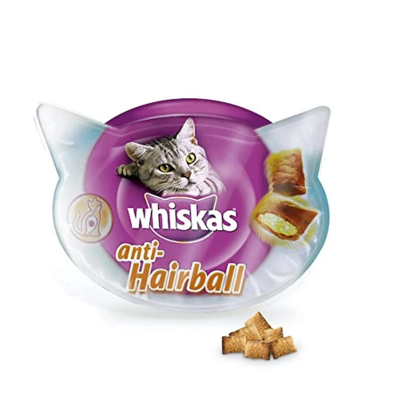 Whiskas Anti-Hairball para evitar as Bolas de Pêlo nos Gatos (Pack de 8 x 60g)
