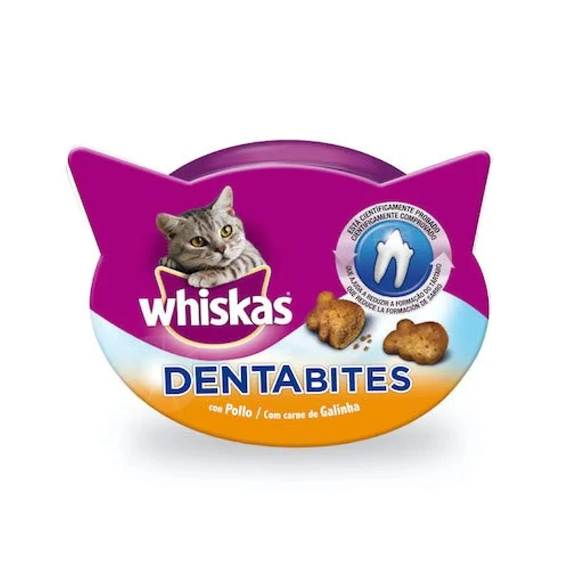 Whiskas Dentabites - Snacks para a Higiene Oral dos Gatos (Pack de 8 x 40g)