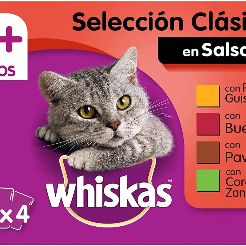 Whiskas Comida Húmida para Gatos Selecção Júnior - Carnes em Gelatina, Multipack