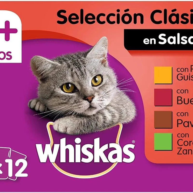 Whiskas Comida Húmida para Gatos Selecção Júnior - Carnes em Gelatina, Multipack
