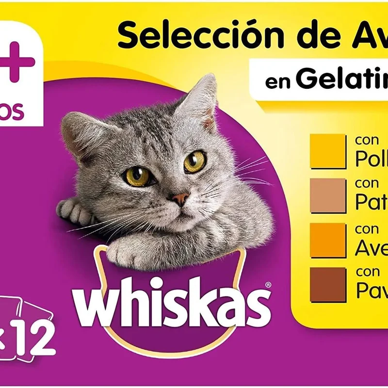 Whiskas Comida Húmida para Gatos Selecção Júnior - Carnes em Gelatina, Multipack