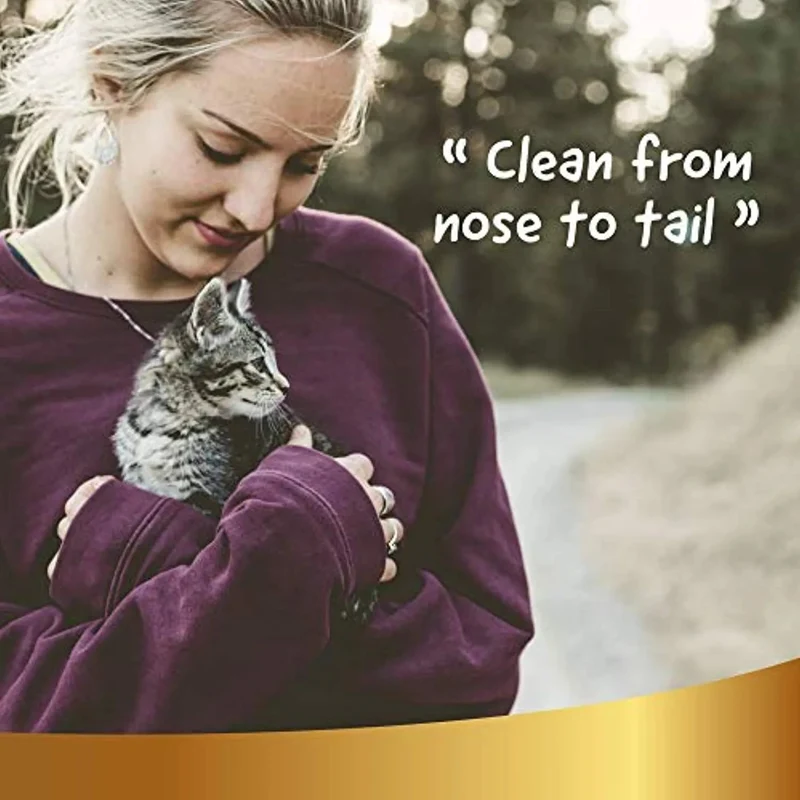 Champô a Seco Natural para Gato, 250 ml - Sem Necessidade de Água - Para uma Lavagem a Seco Eficaz