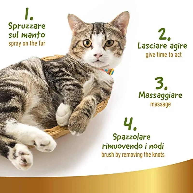 Champô a Seco Natural para Gato, 250 ml - Sem Necessidade de Água - Para uma Lavagem a Seco Eficaz