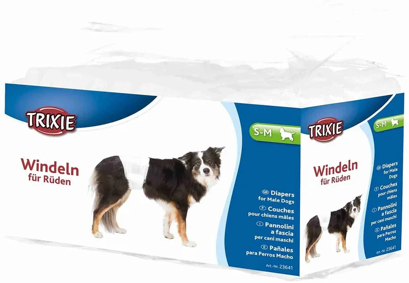 TRIXIE Fraldas para Cães (Macho) - 12 Fraldas por embalagem