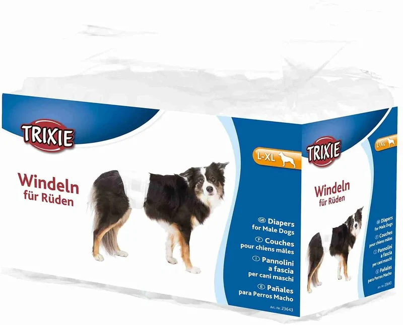 TRIXIE Fraldas para Cães (Macho) - 12 Fraldas por embalagem