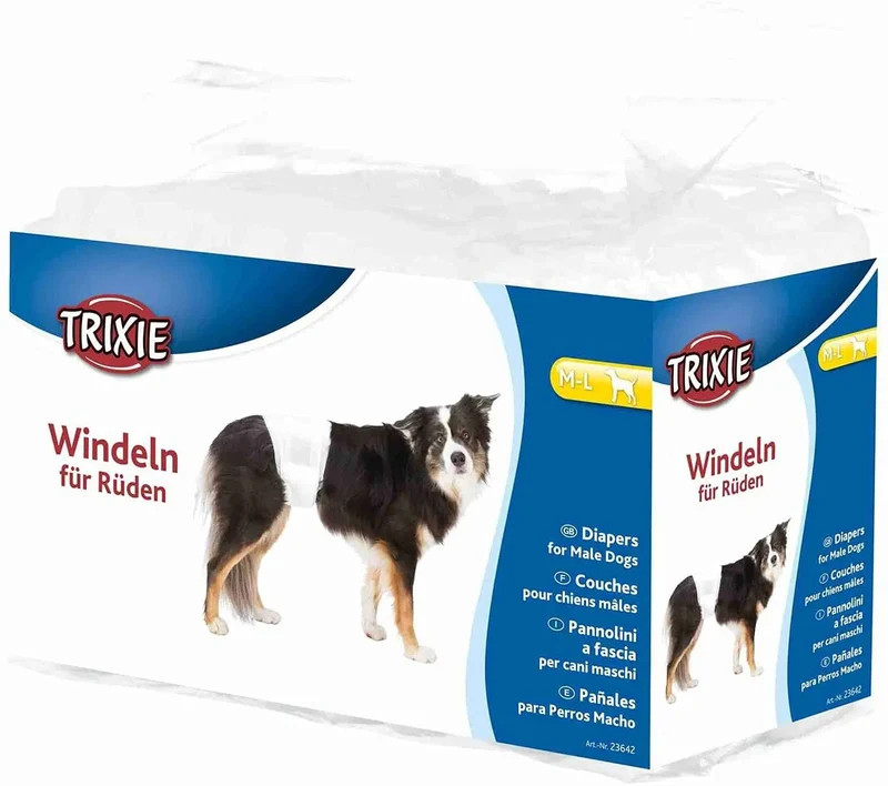 TRIXIE Fraldas para Cães (Macho) - 12 Fraldas por embalagem