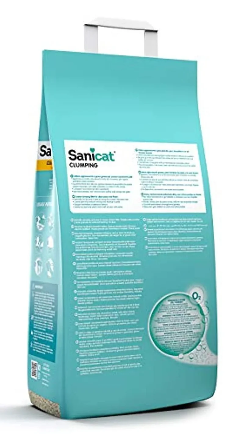 SANICAT - Areia Aglomerante para Liteiras de Gato com Arôma ou Sem Arôma 10L