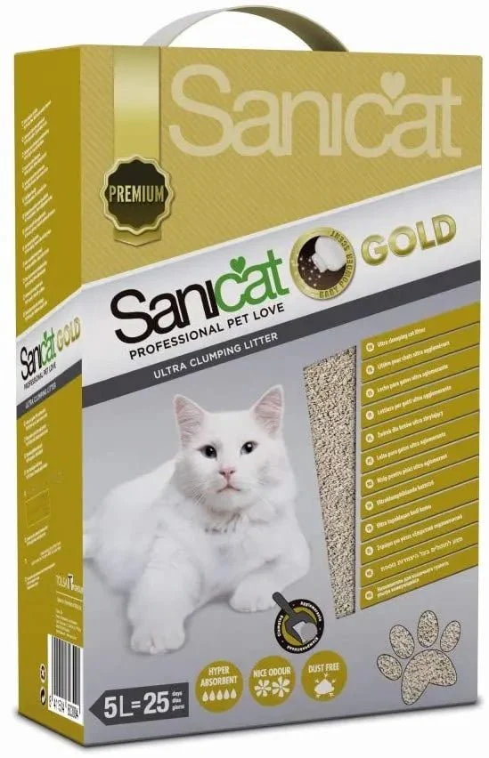 Sanicat Active - Areia para Liteiras de Gato, Ultra Aglomerante, Aroma de Flôr de Lótus, 6L