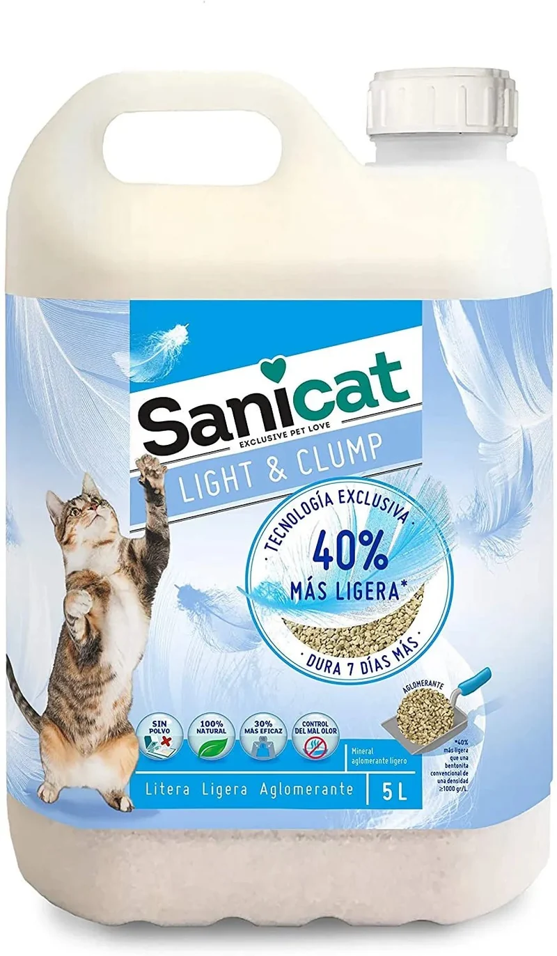 Sanicat Active - Areia para Liteiras de Gato, Ultra Aglomerante, Aroma de Flôr de Lótus, 6L