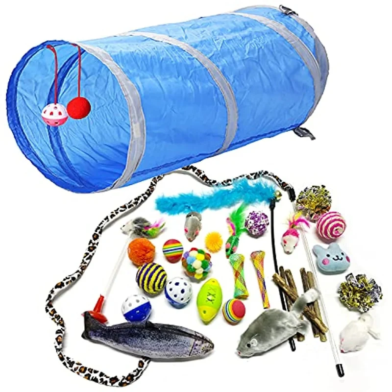 Brinquedo / Túnel para Gatos com 31 Peças para Brincar