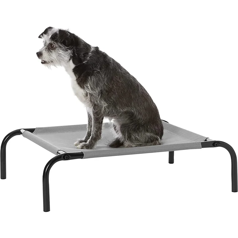 Cama elevada transpirável para Cães, extra-grande (153 x 94 x 23 cm), Cinzenta