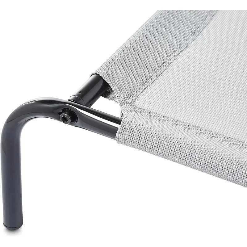 Cama elevada transpirável para Cães, extra-grande (153 x 94 x 23 cm), Cinzenta