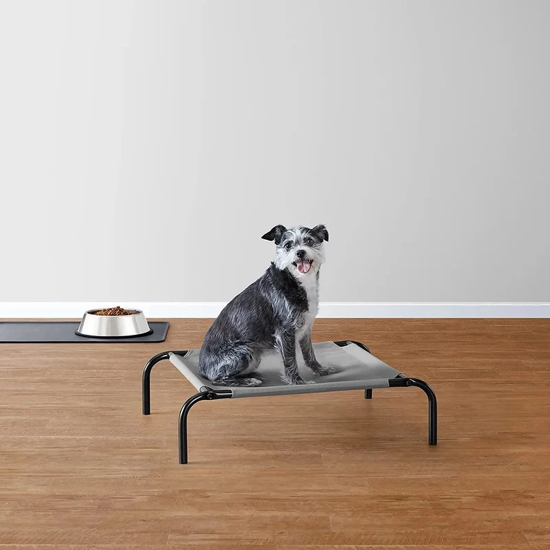 Cama elevada transpirável para Cães, extra-grande (153 x 94 x 23 cm), Cinzenta