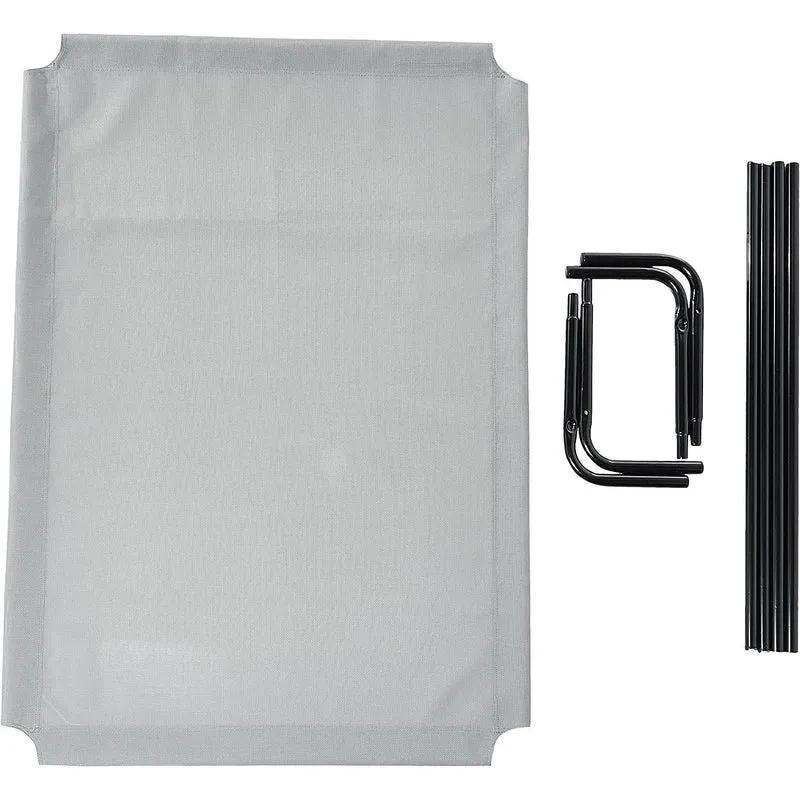 Cama elevada transpirável para Cães, extra-grande (153 x 94 x 23 cm), Cinzenta