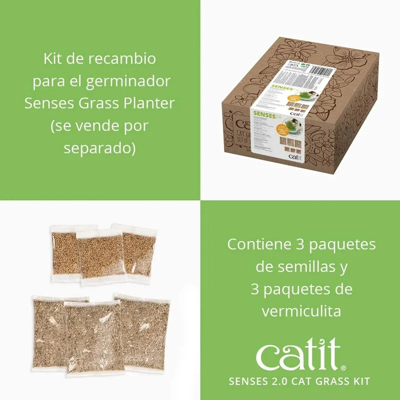 Kit Recarga Germinador para Vaso Erva Gateira (3 Unidades)